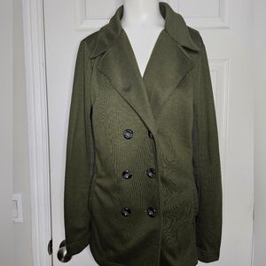 41 Hawthorn Womens Double Breasted Knit Blazer Jacket Size Medium